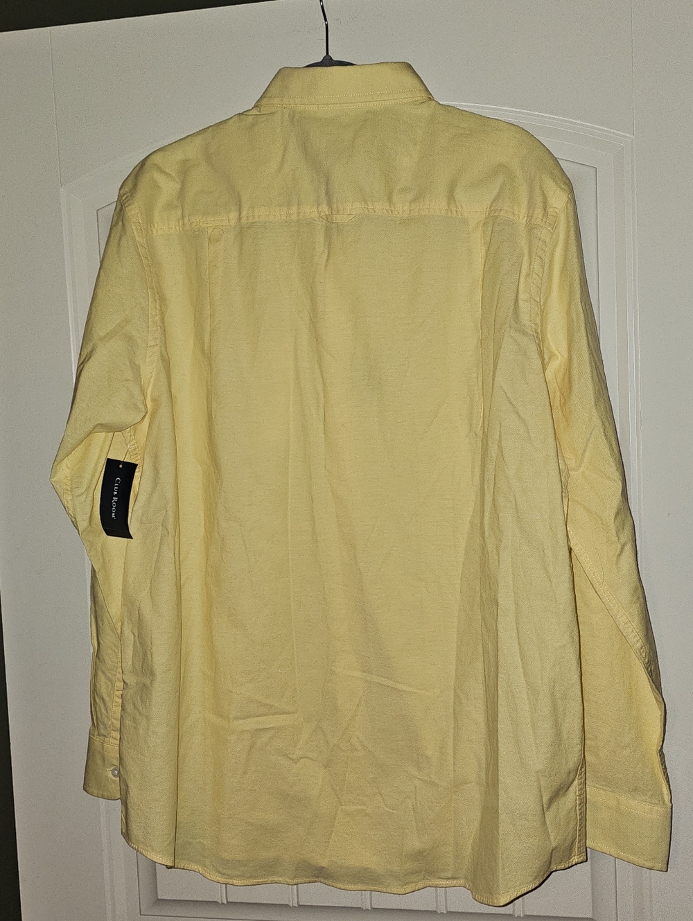 NWT Club Room Light Yellow Long-Sleeve Button-Down Shirt, Size L - Picture 3 of 4